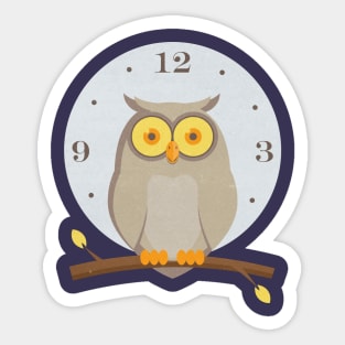 Tick Tack Owl Sticker